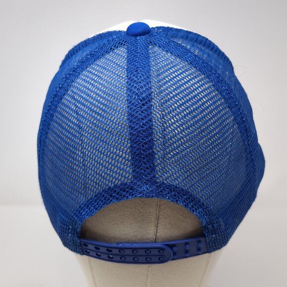 Bike Snapback Trucker Hat Blue One Size Adjustable Mesh Back Rope Poly Cobra - Picture 6 of 11